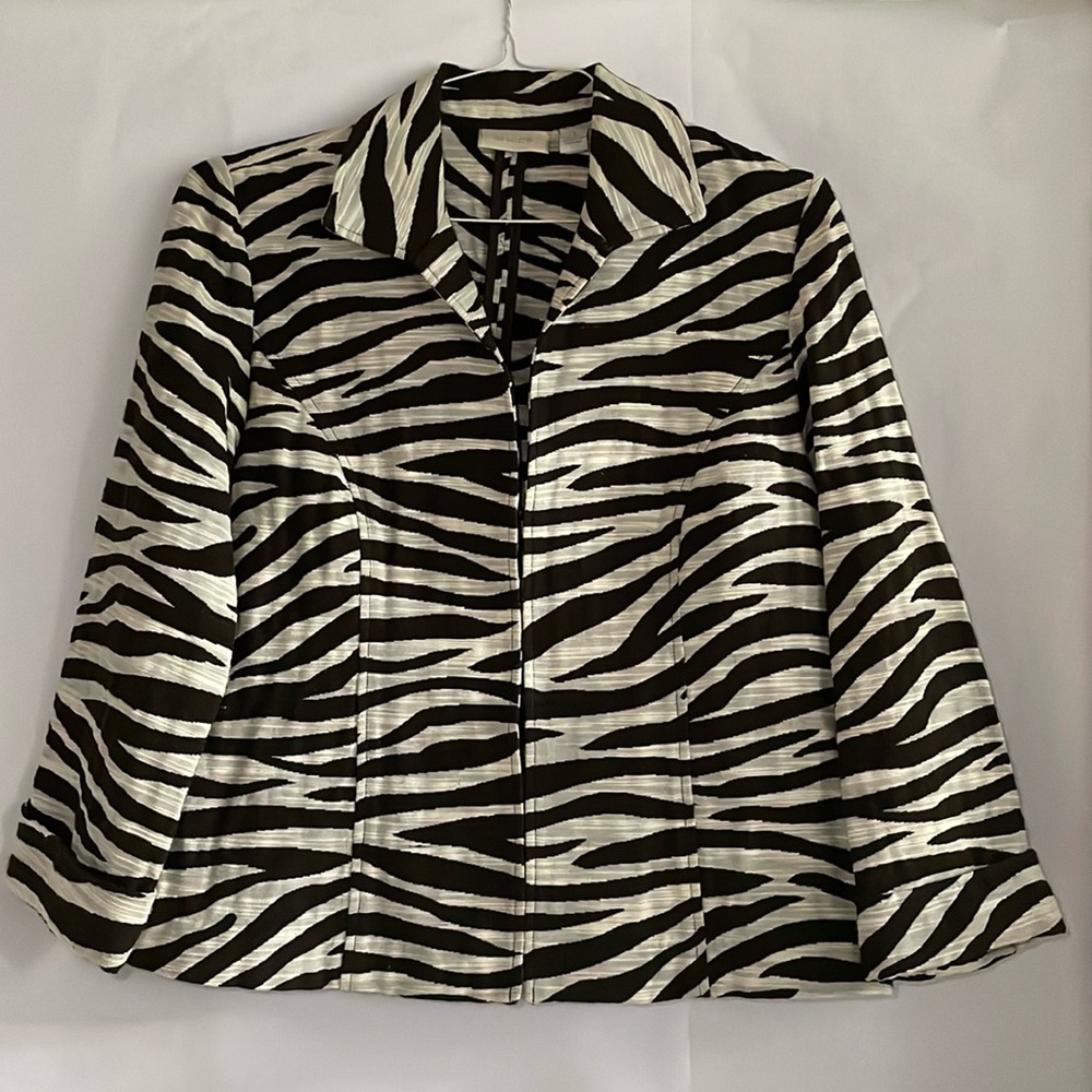Chico’s Zebra Print Jacket, size 1